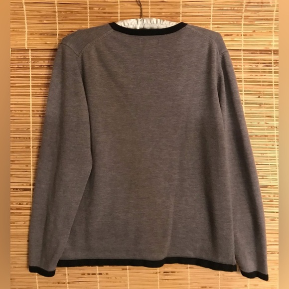 Vintage Yarnworks Cardigan Gray and Black Sweater Size M - Picture 2 of 5